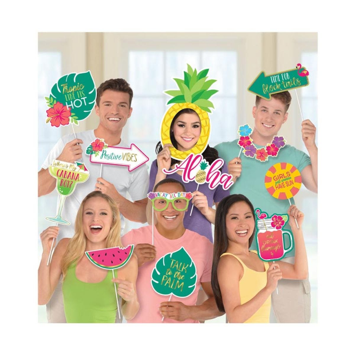 Aloha Jumbo Photo Props (12pk)