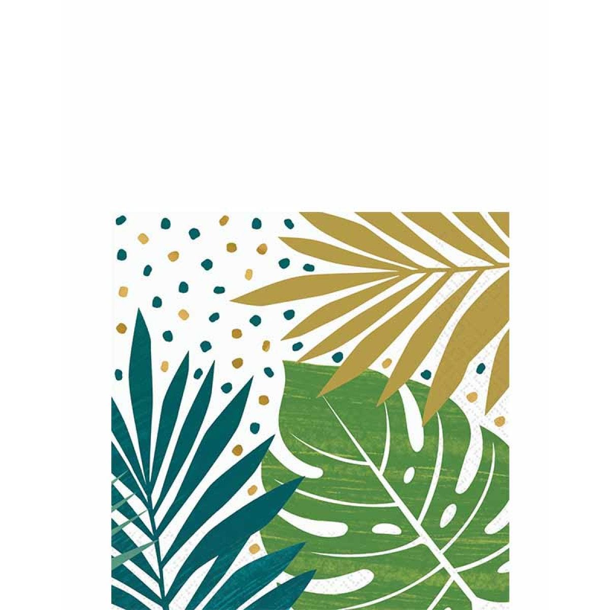 Tropical Palms Paper Napkins - 33cm (16pk)