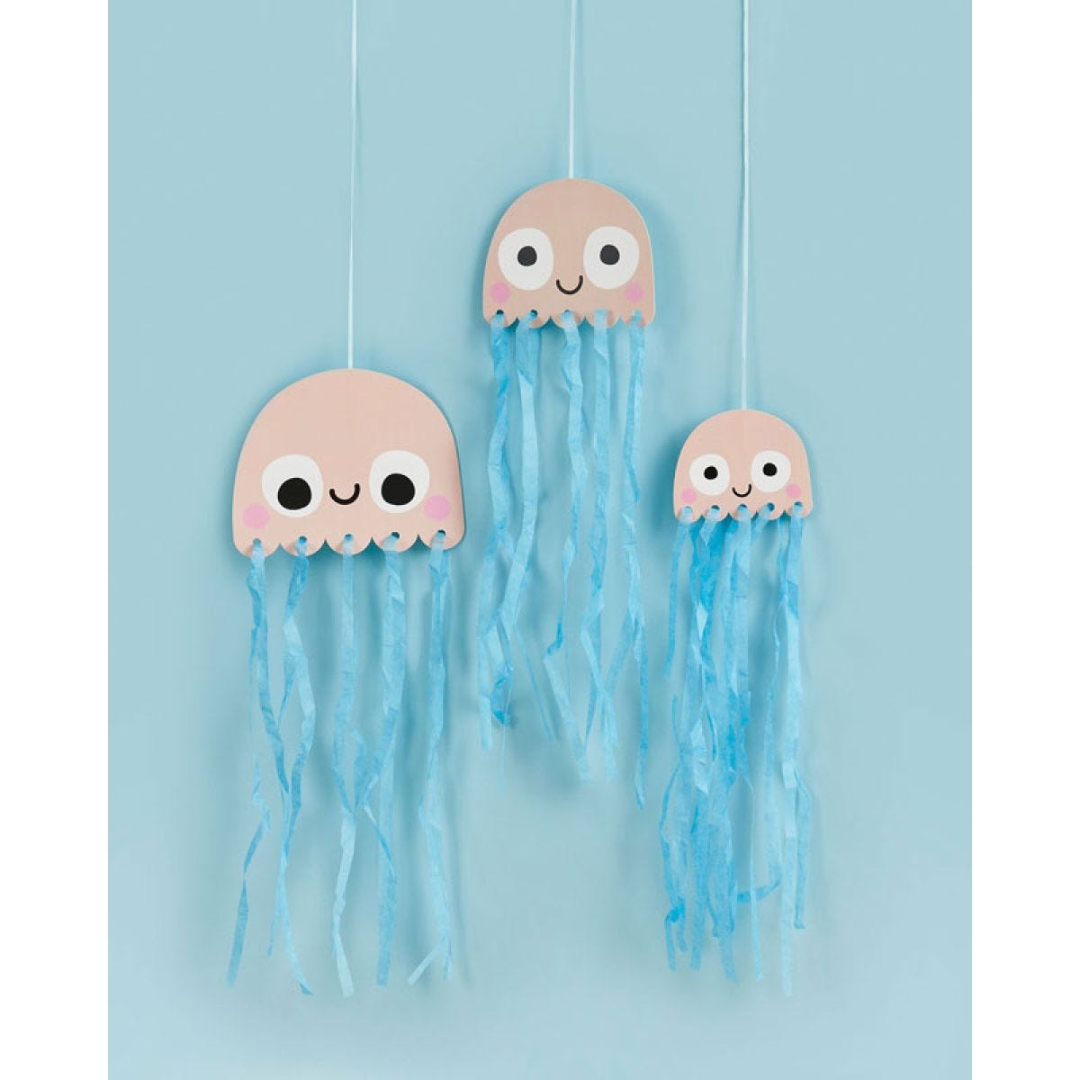 Hanging Jellyfish with Tissue Tassels (3pk)
