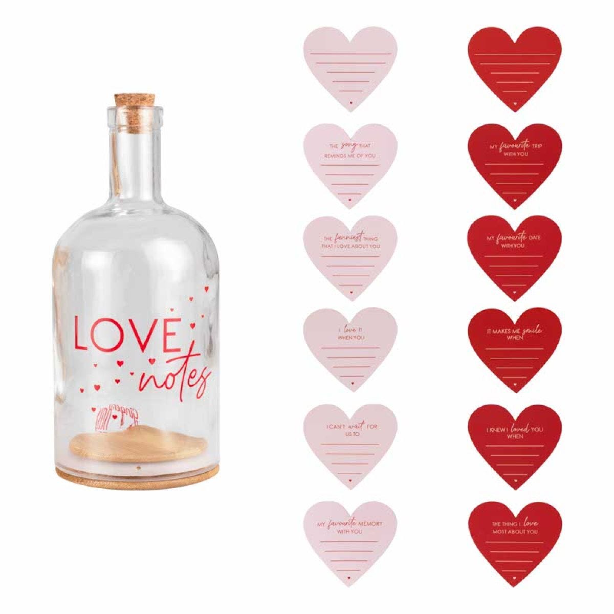 Message in a Bottle Love Notes Valentines Gift - 23cm