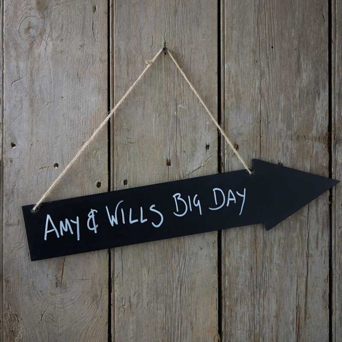 Wooden Chalkboard Arrow Sign - 50cm