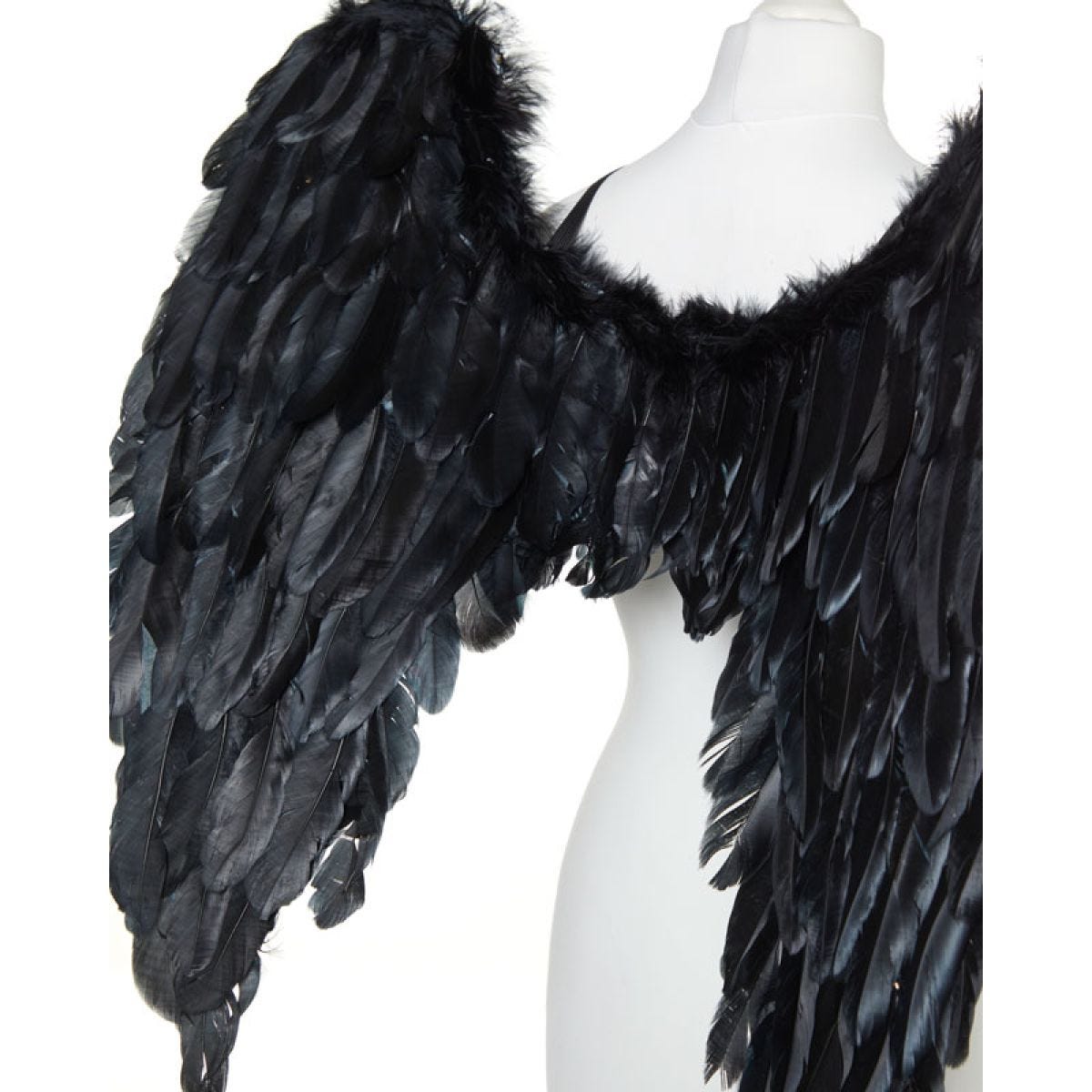 Fallen Angel Black Wings - 65cm