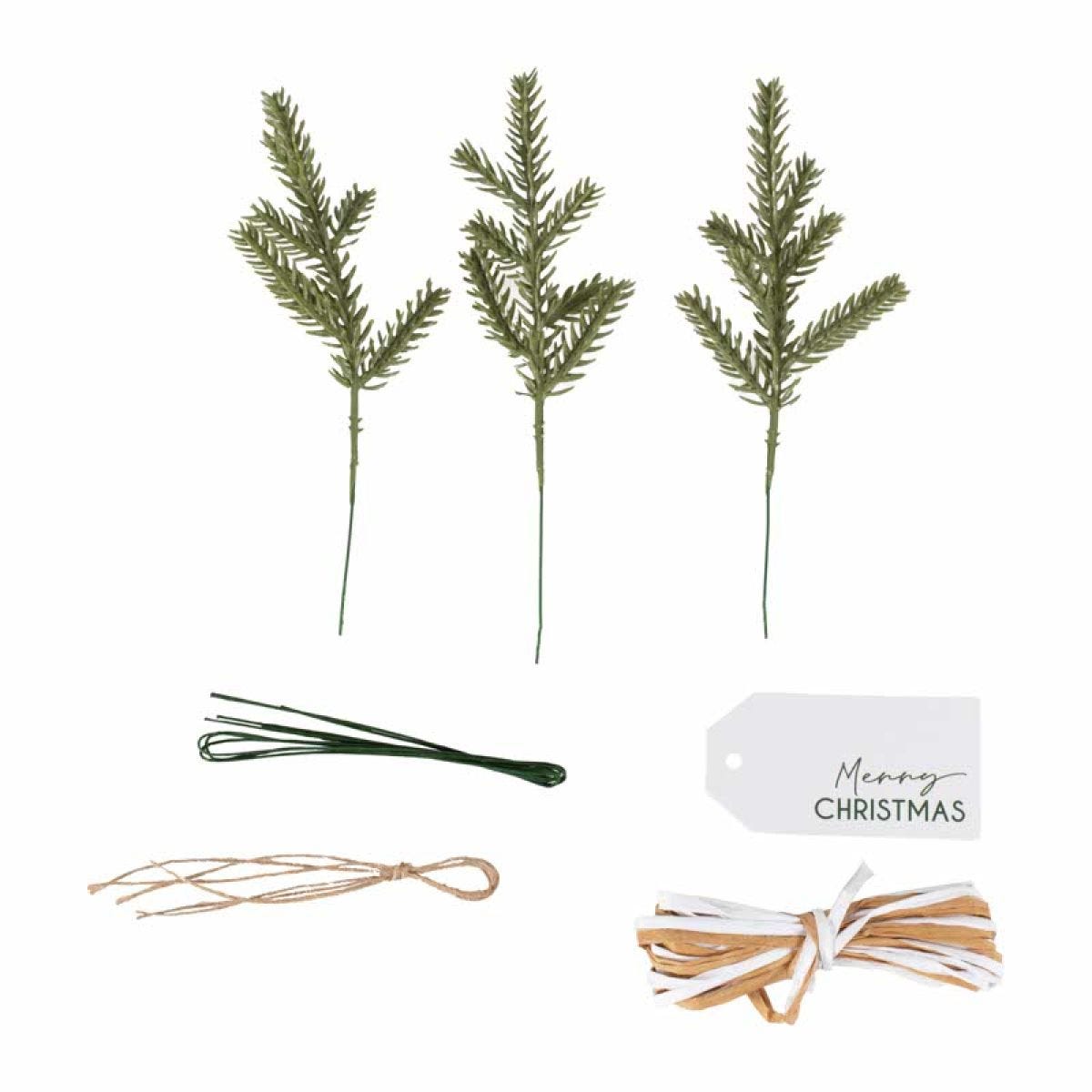 Ribbon, Foliage, Tags & Wooden Present Toppers Set