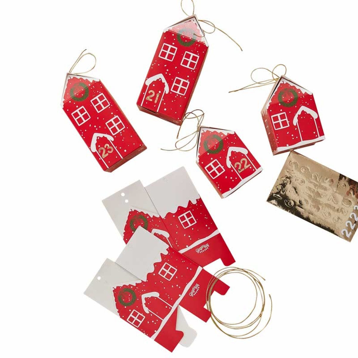 Fill Your Own Festive House Advent Calendar Boxes (24pk)