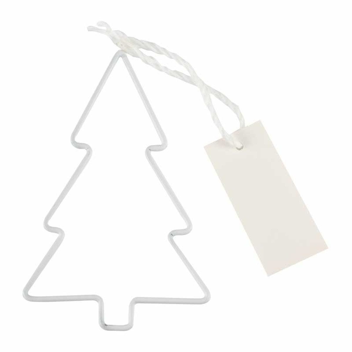 White Wire Christmas Tree Place Card Holder - 11cm (4pk)