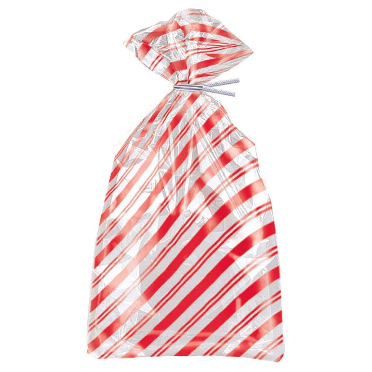 Red Stripe Cellophane Bag (12pk)