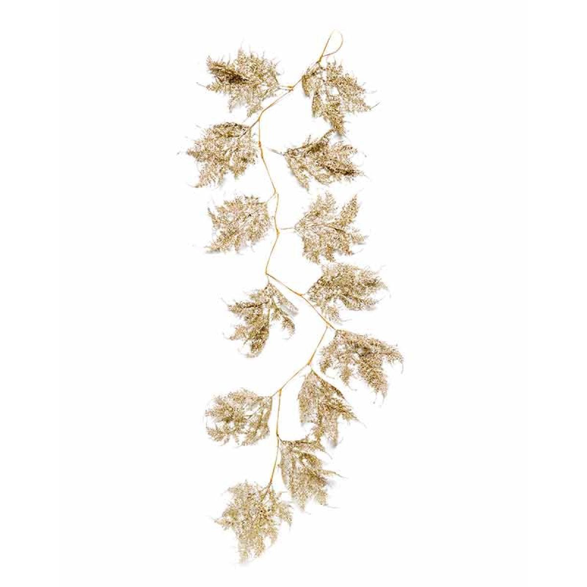 Gold Glitter Asparagus Fern Garland - 1.8m