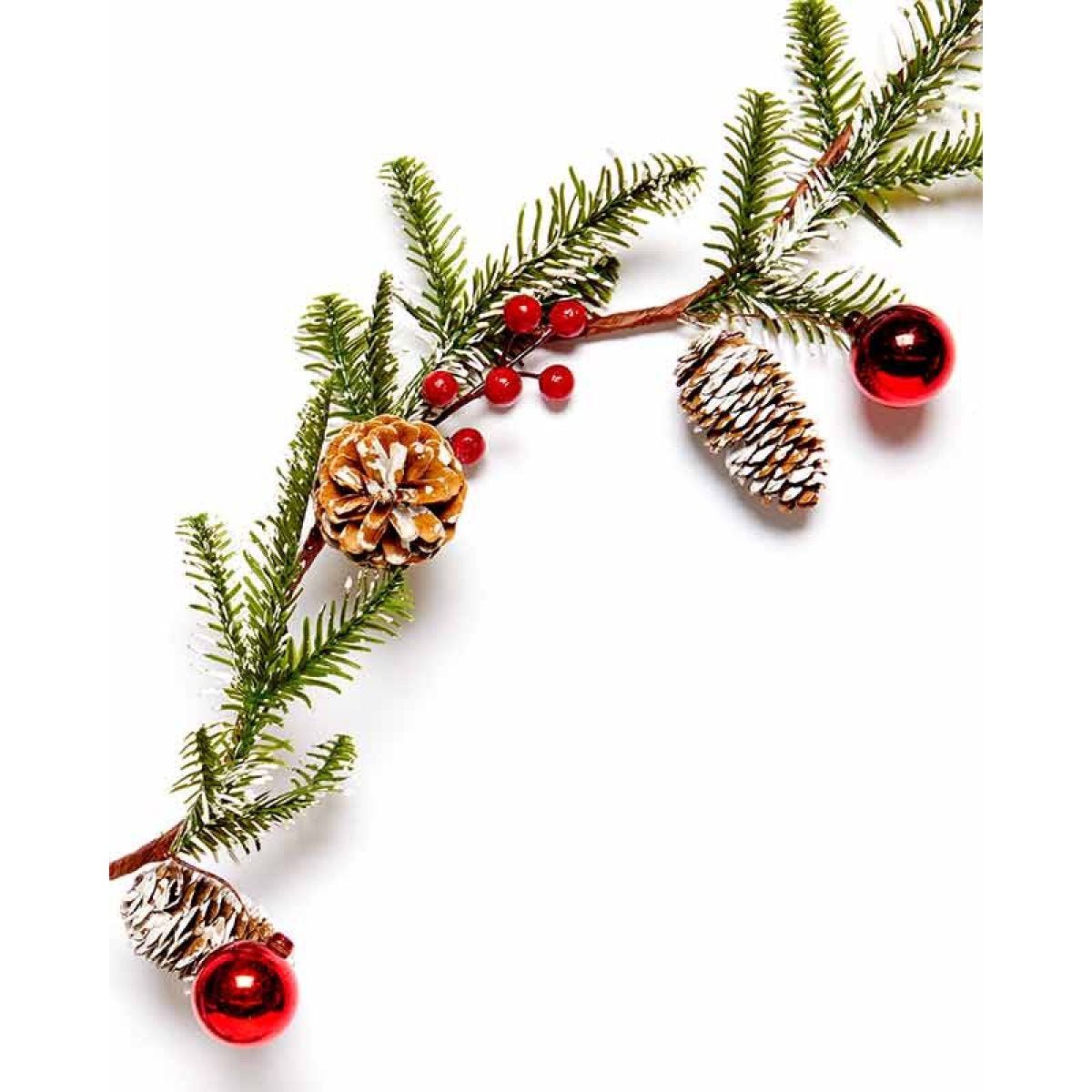 Red Berry and Pine Foilage Garland - 1.45m