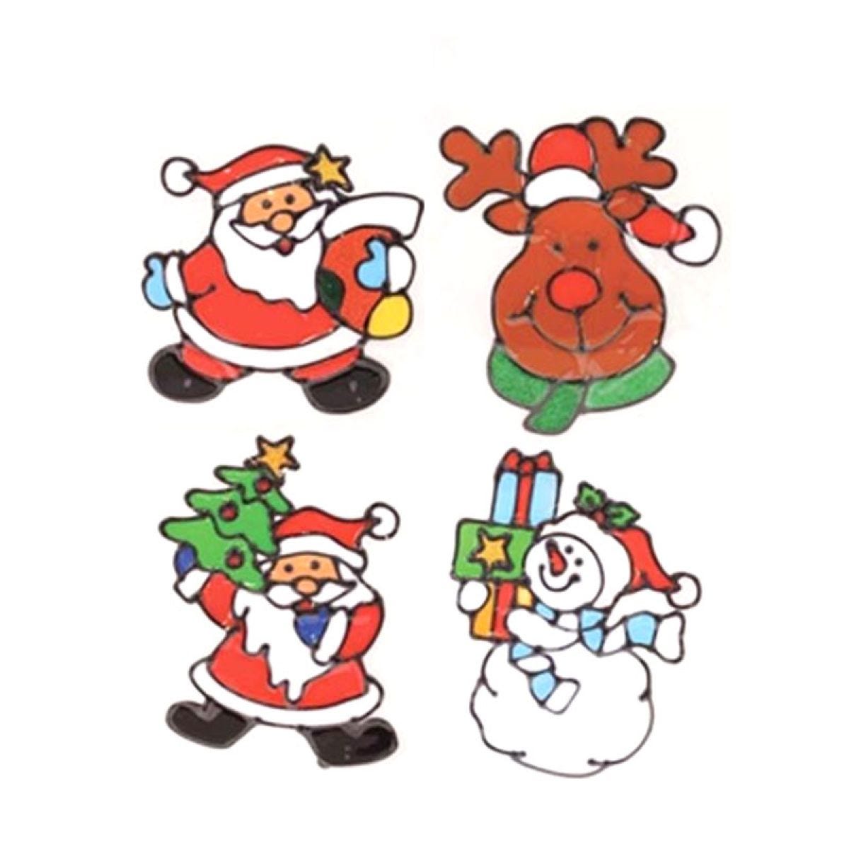 Christmas Characters Window Stickers - Assorted