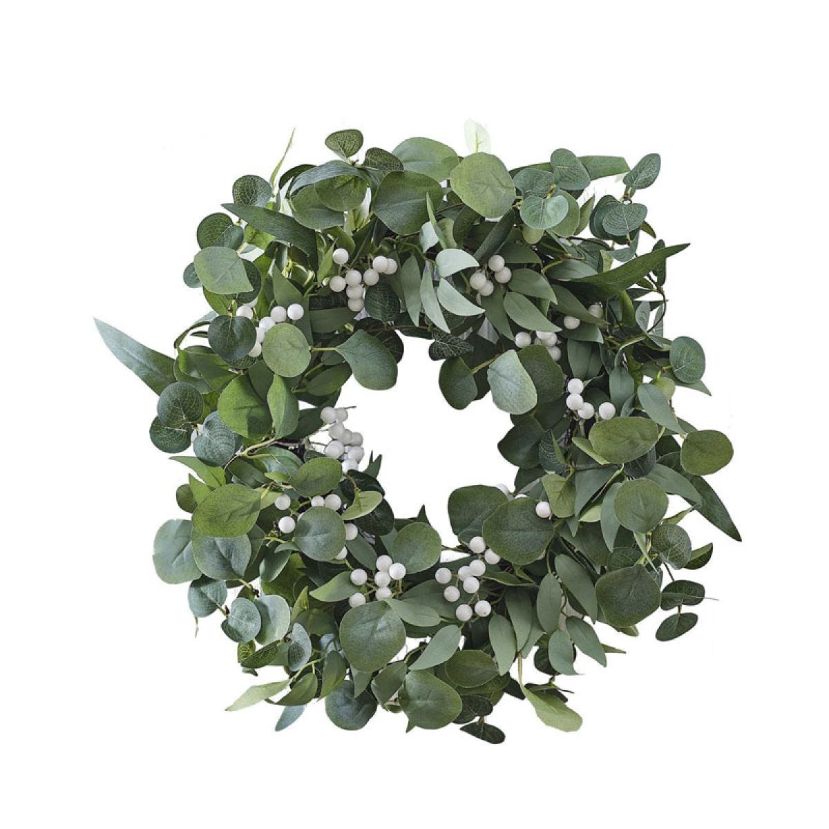 Eucalyptus and White Berries Wreath