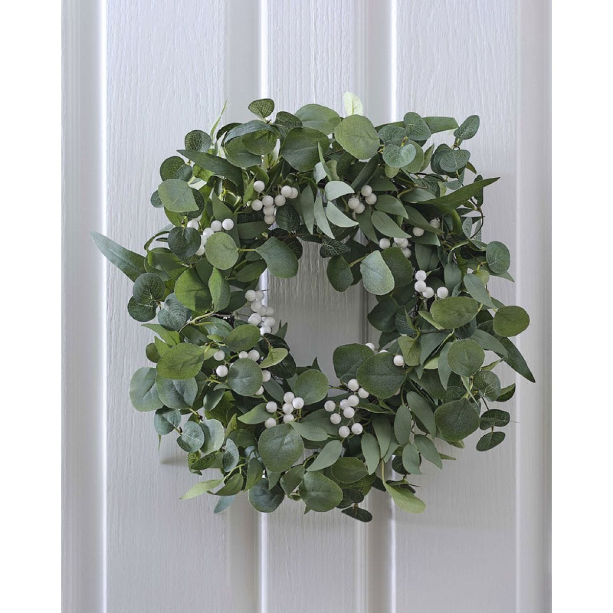 Eucalyptus and White Berries Wreath