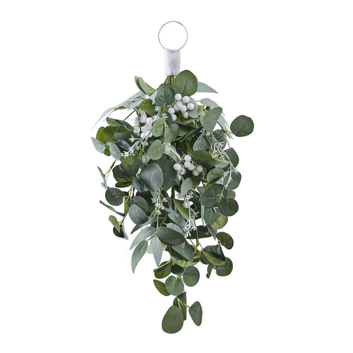 Eucalyptus and White Berry Swag