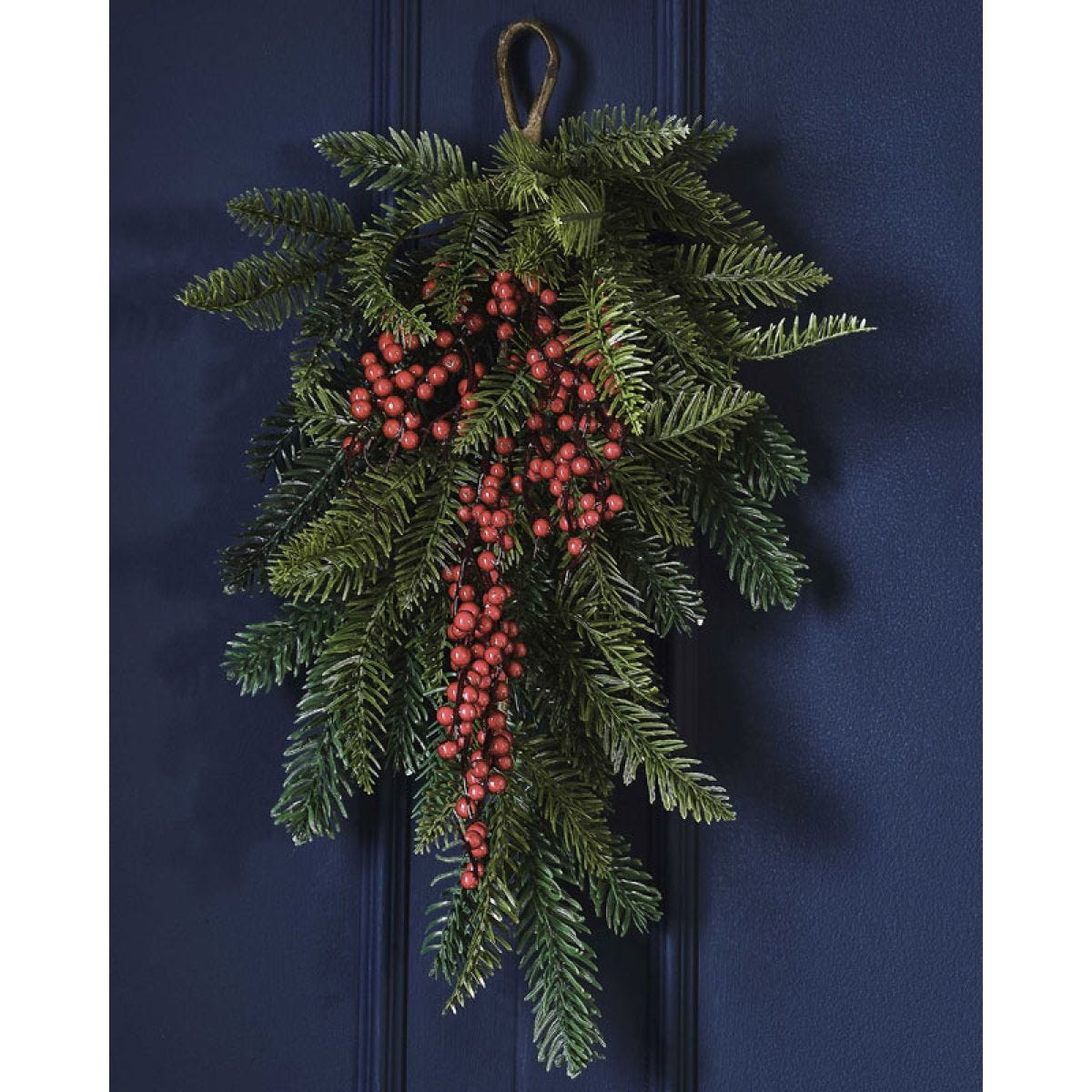 Foliage With Red Berry Swag