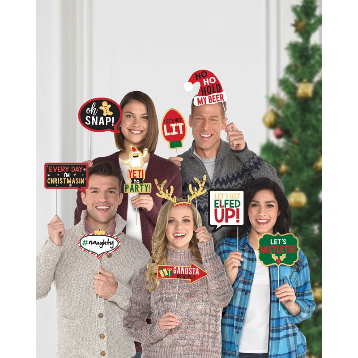 Christmas Photo Booth Props (13pcs)