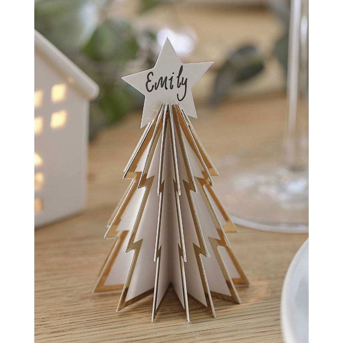 White Honeycomb Tree Place Card Holder