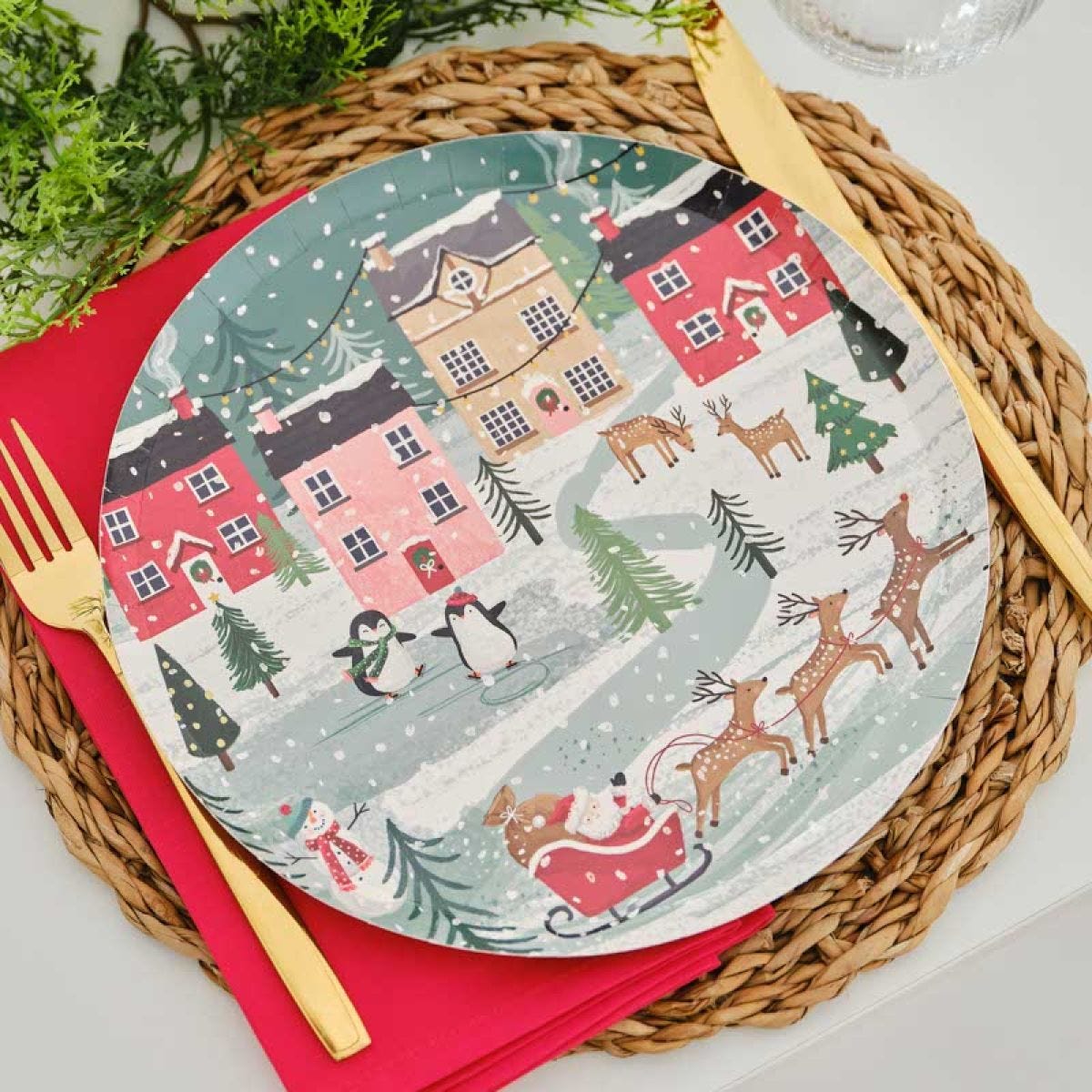 Melamine christmas plates hotsell