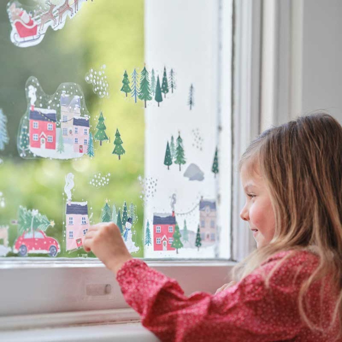 Christmas Scene Window Stickers (2pk)
