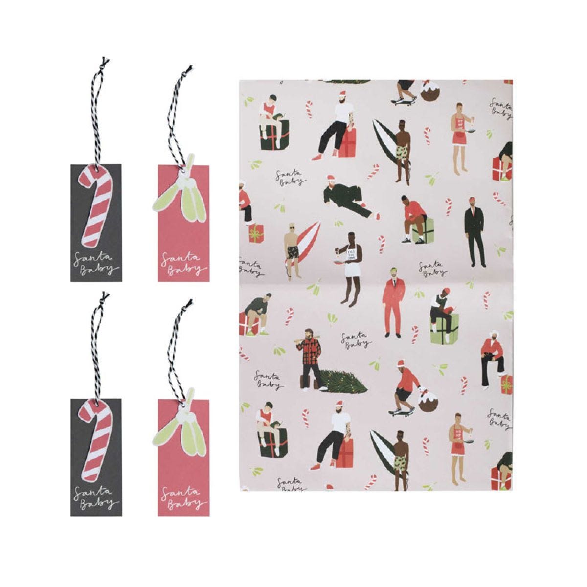 Santa Wrap & Tag Gift Wrap