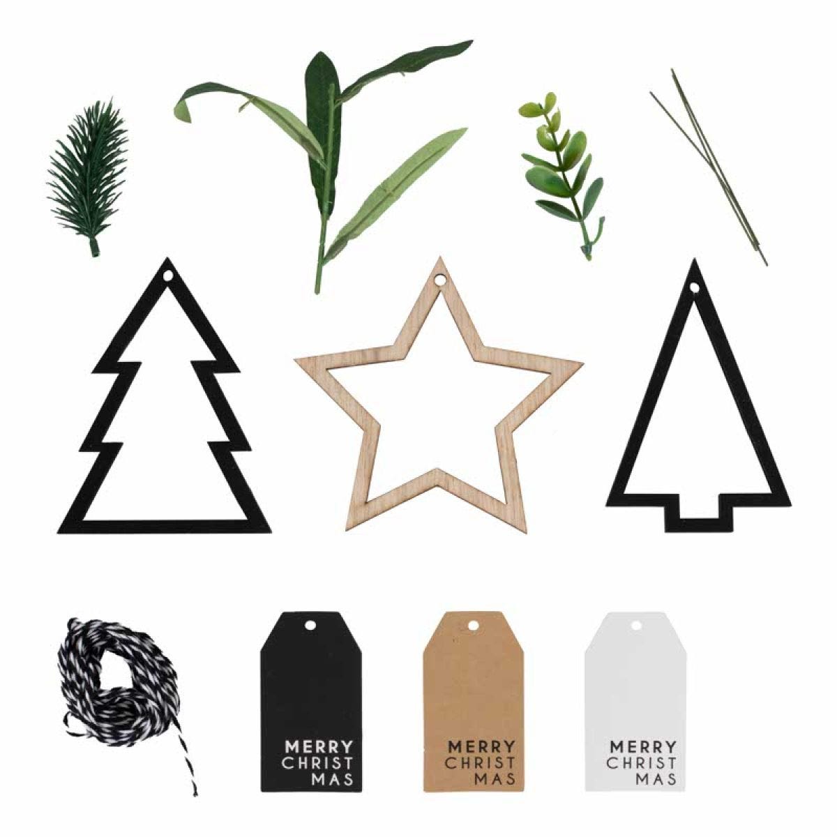 Christmas Wooden Icons and Ribbon Gift Tags (9pk)