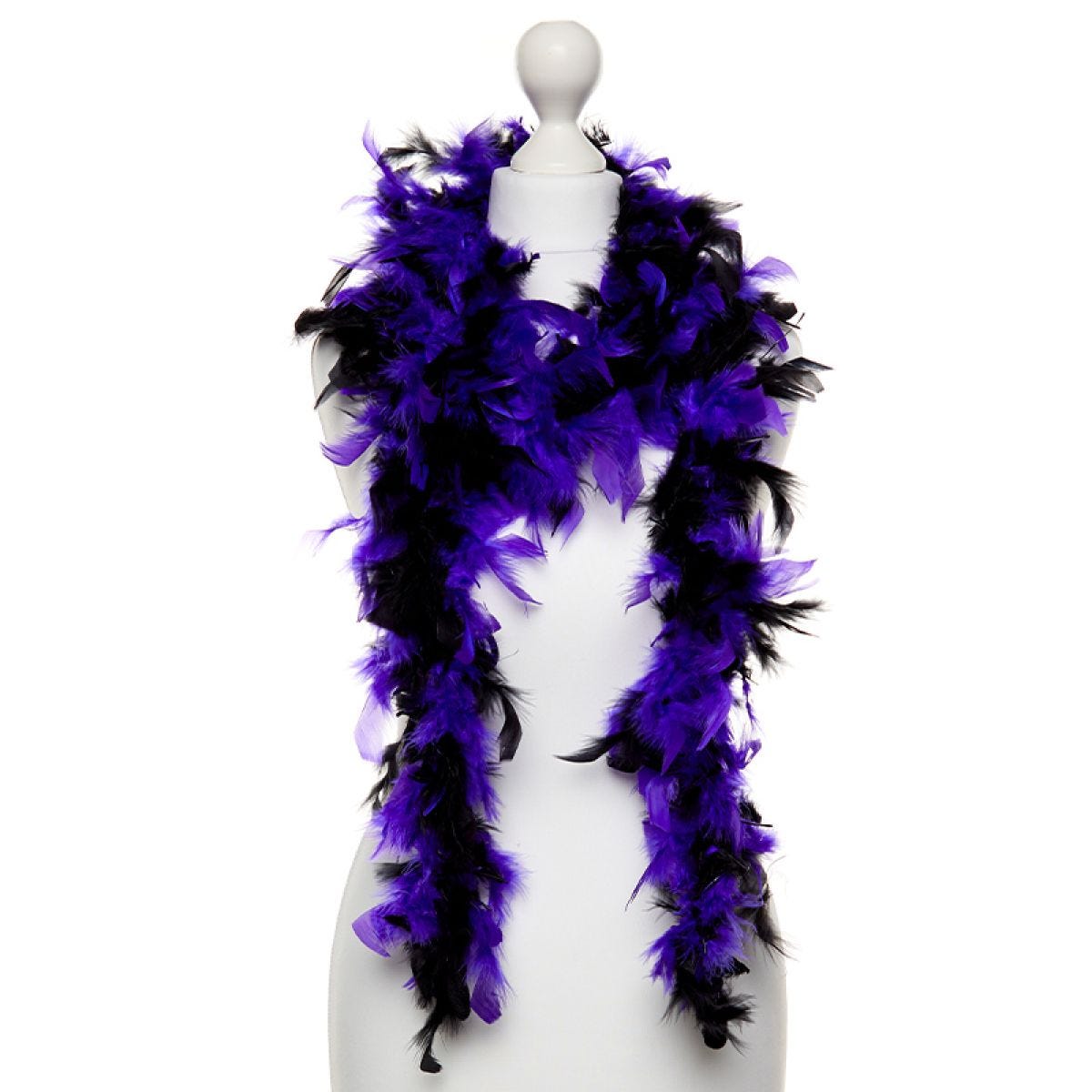 Purple & Black Feather Boa - 180cm