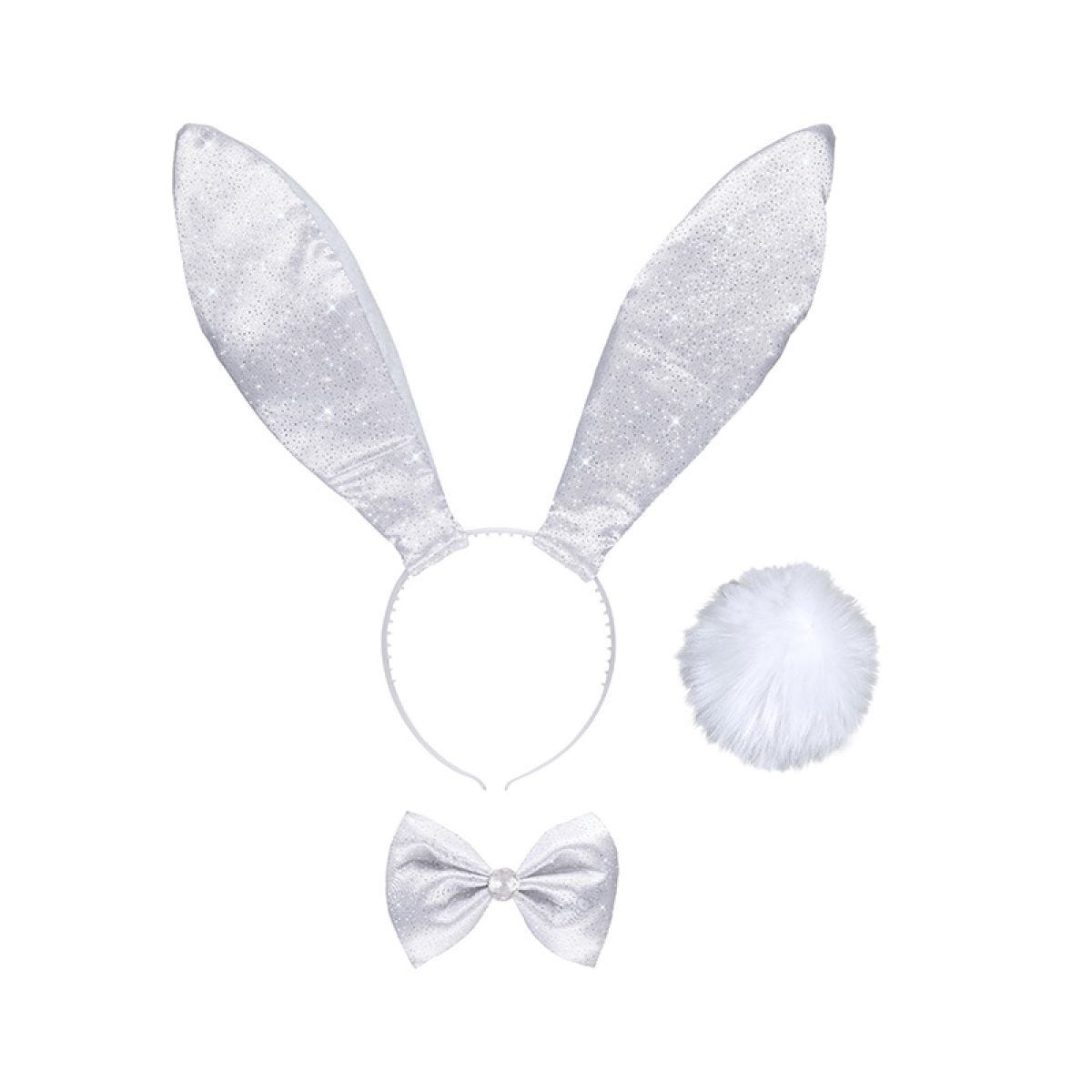 White Glitter Bunny Accessory Kit