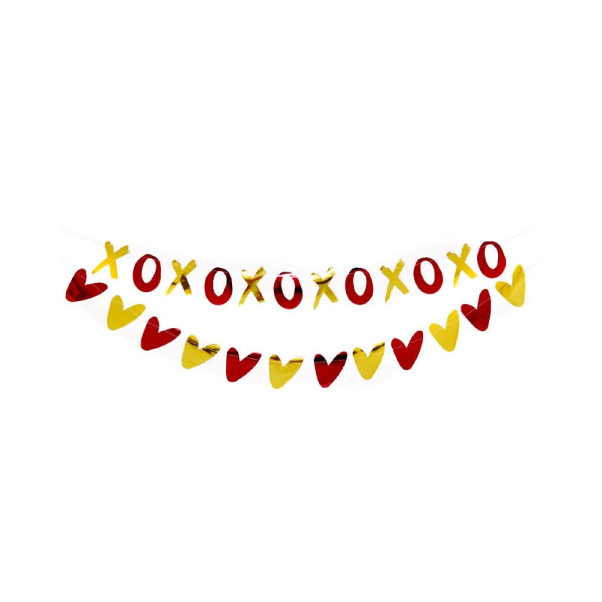 Metallic Hearts & XOXO Banner - 2m (2pk)