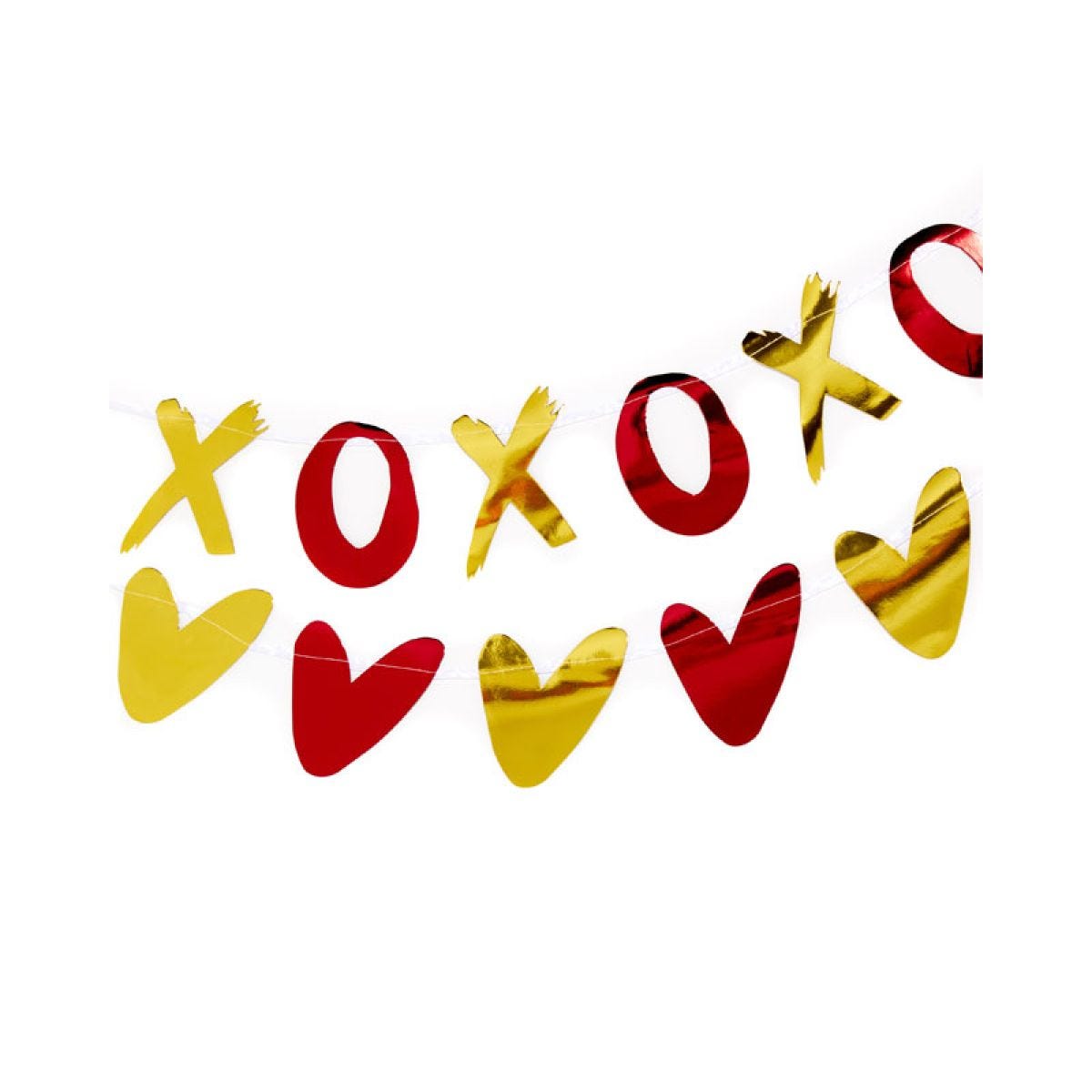 Metallic Hearts & XOXO Banner - 2m (2pk)