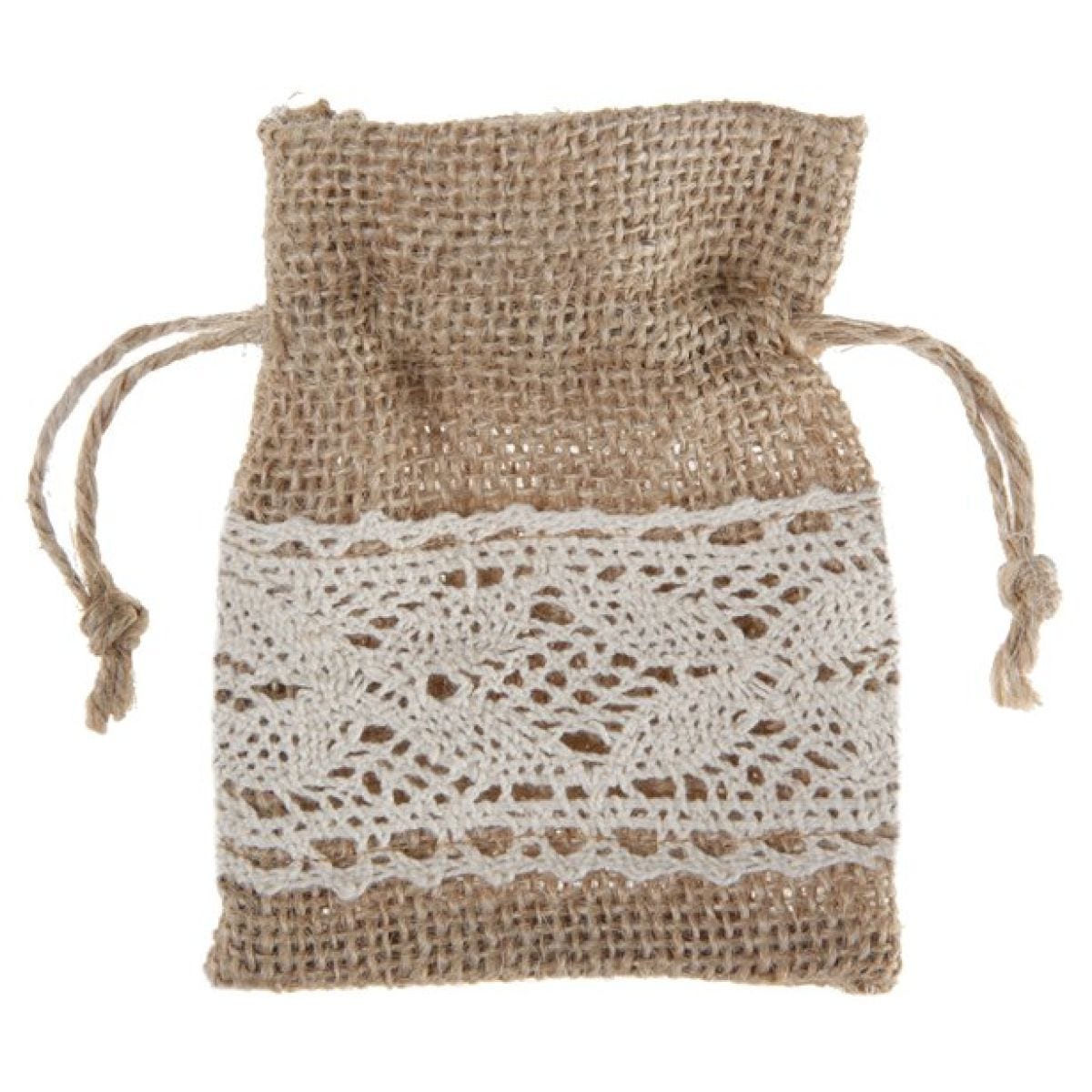 Hessian Lace Favor Bags