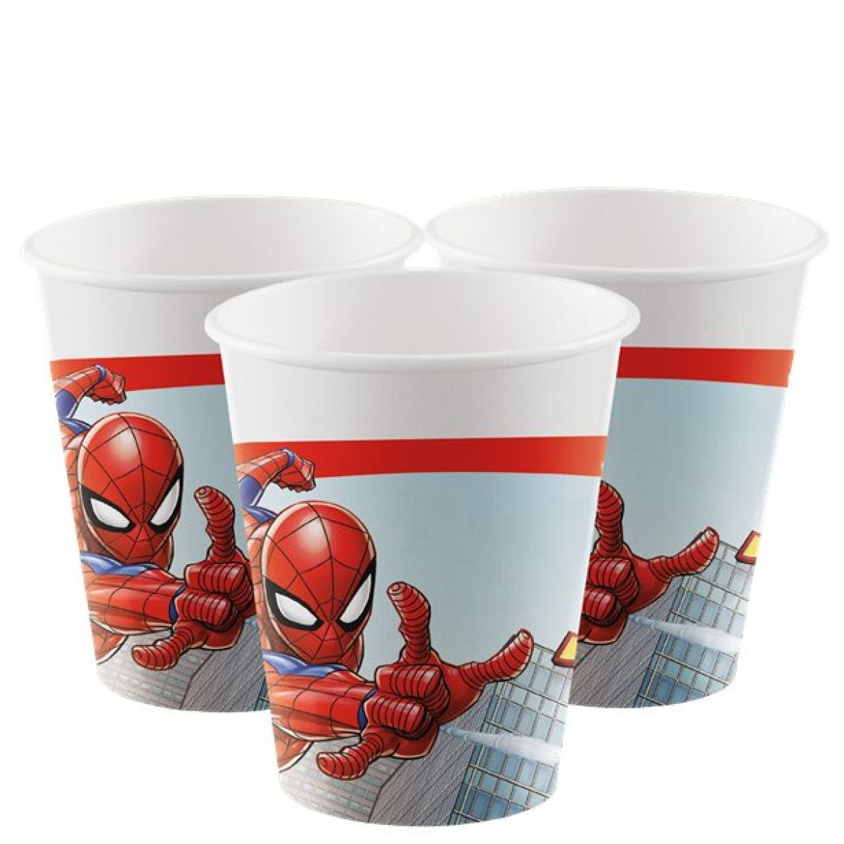 Spiderman Crime Fighter Paper Cups - 200ml