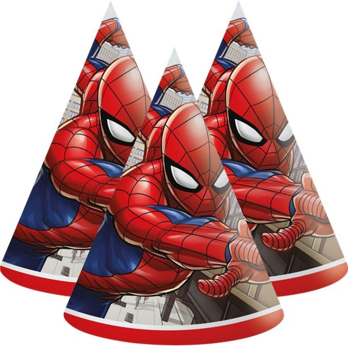 Spiderman Crime Fighter Party Hats (6pk)