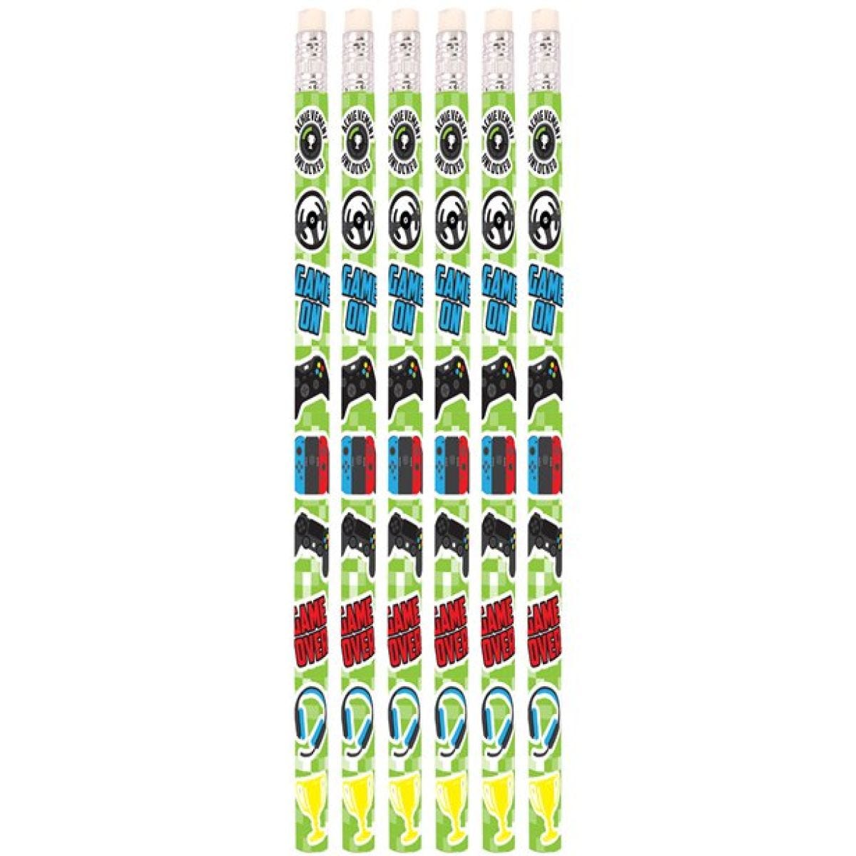 Gamer Pencil with Eraser (6pk)