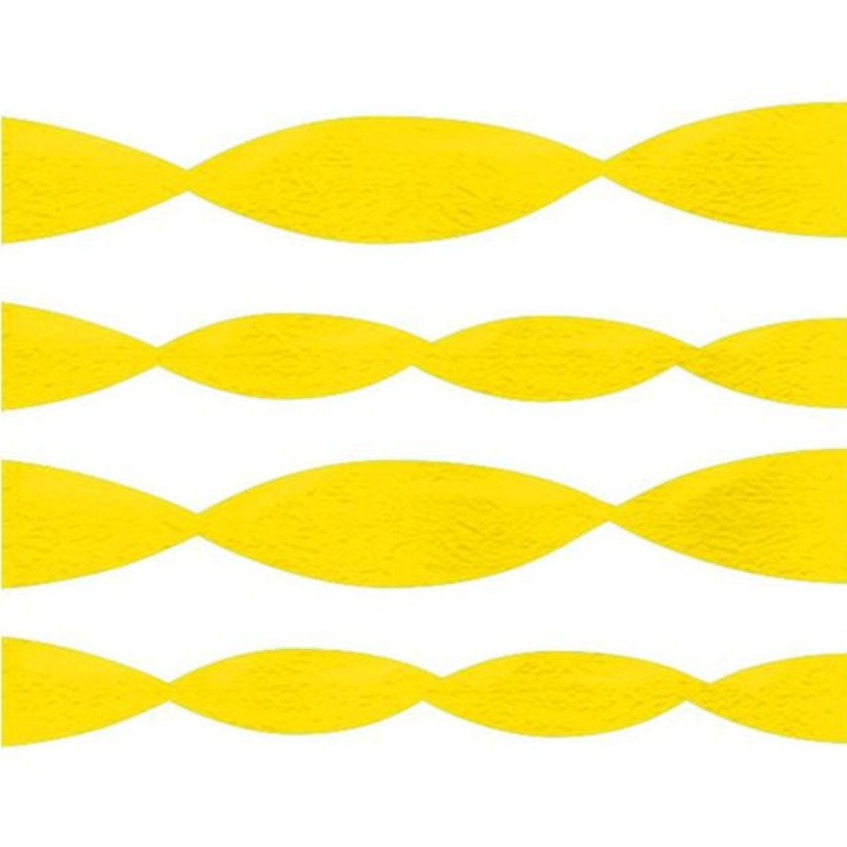 Yellow Crepe Paper Streamer - 24m