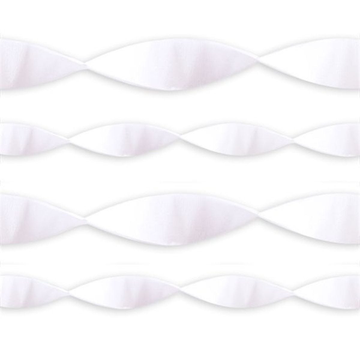 White Crepe Paper Streamer - 24m