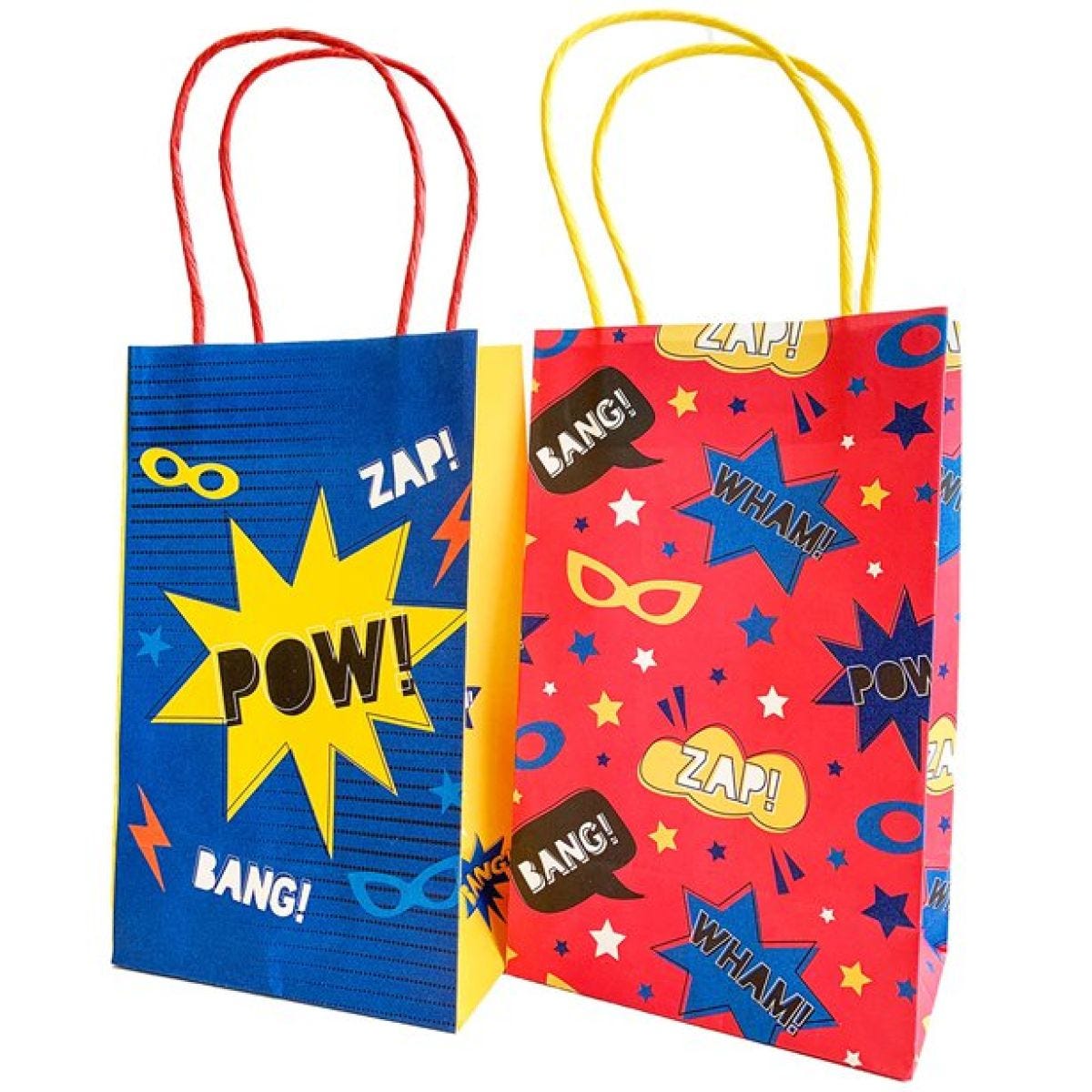 Super Hero Party Paper Treat Bag (8pk)