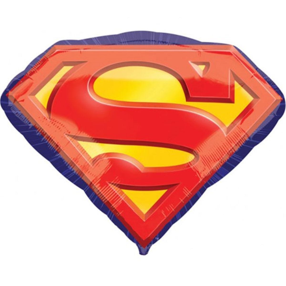 Superman Emblem SuperShape Balloon - 31&apos;&apos; Foil