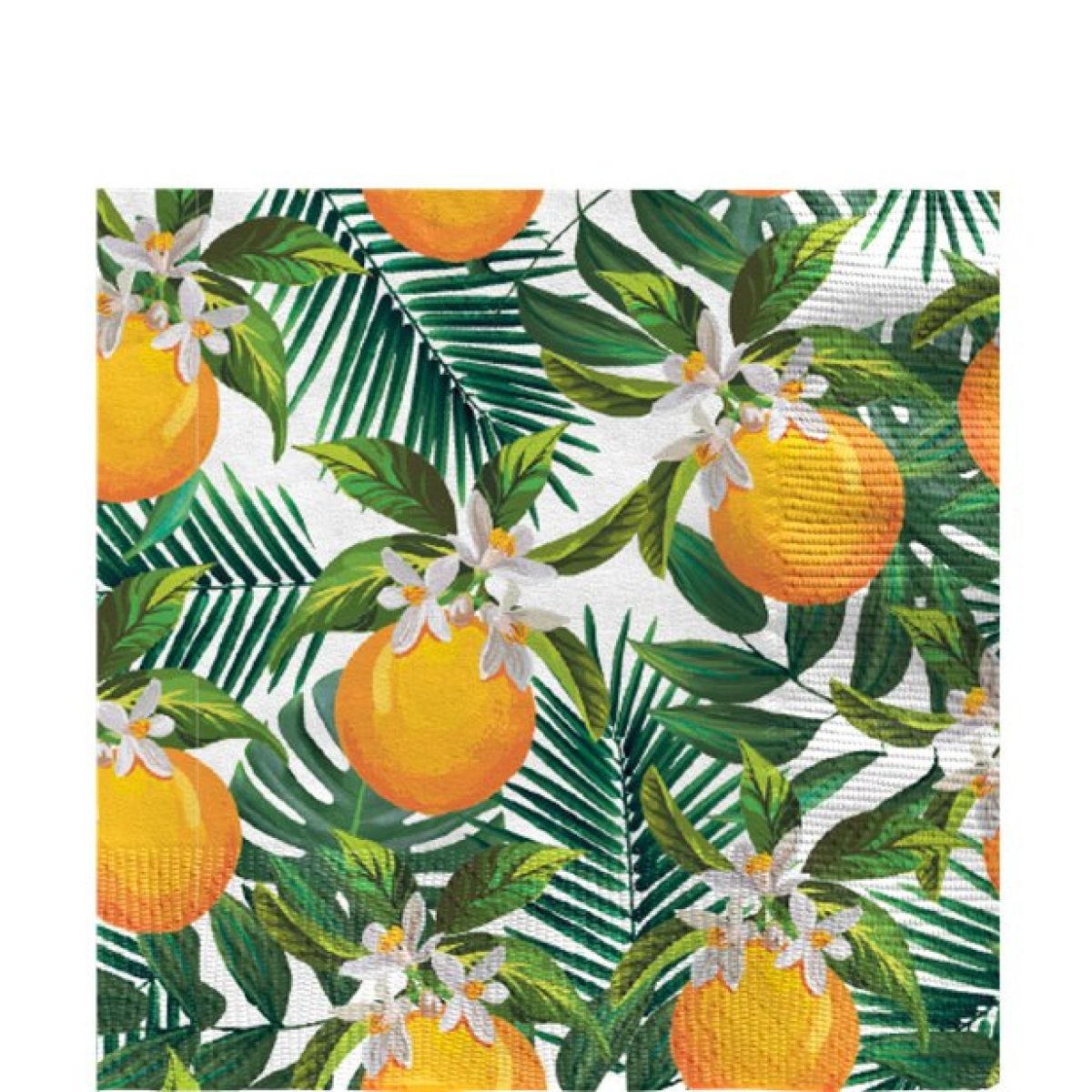 Tropical Fiesta Orange Napkins - 33cm (20pk)