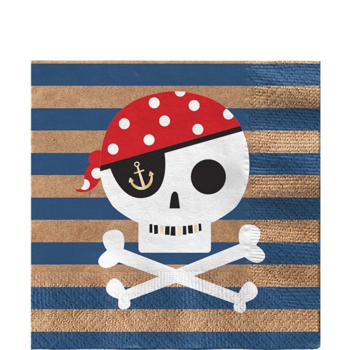 Treasure Island Pirate Napkins - 33cm (16pk)