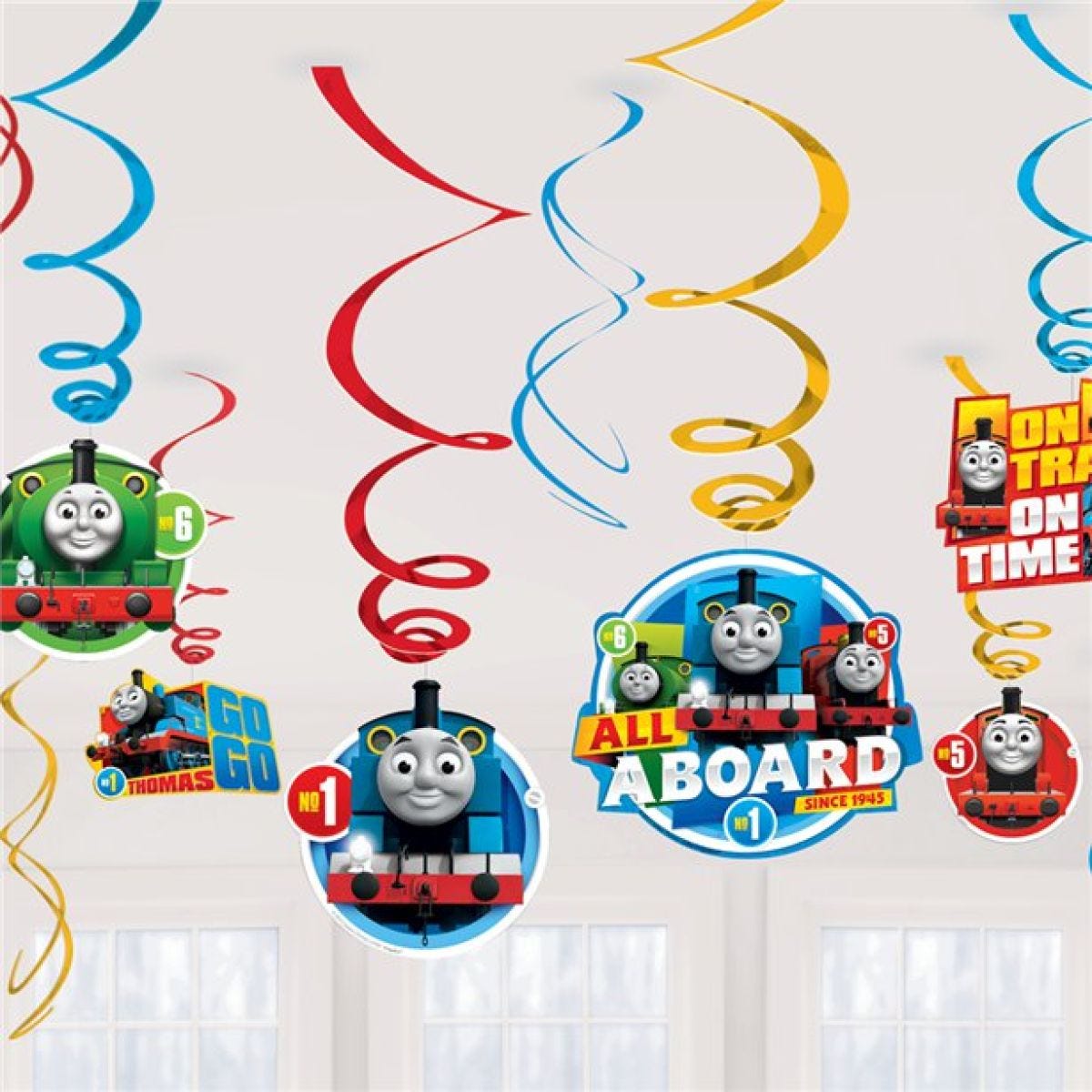 Thomas the Tank Engine Hanging Swirl Decorations