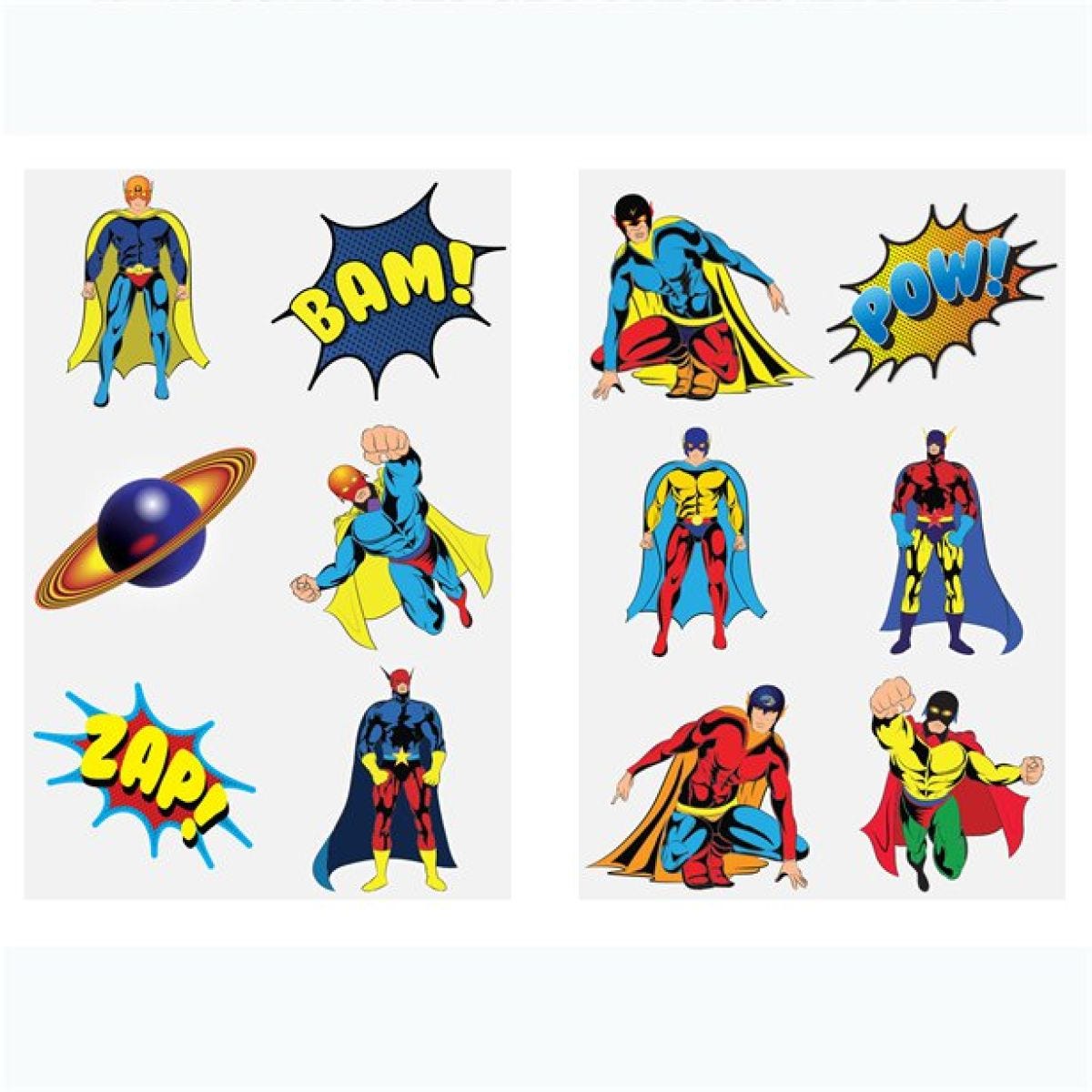 Super Hero Tattoo Sheet