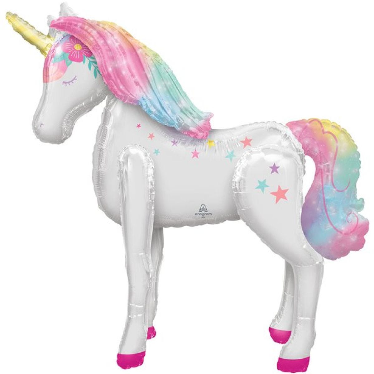 Unicorn Giant Foil Airwalker Balloon - 46" x 42"