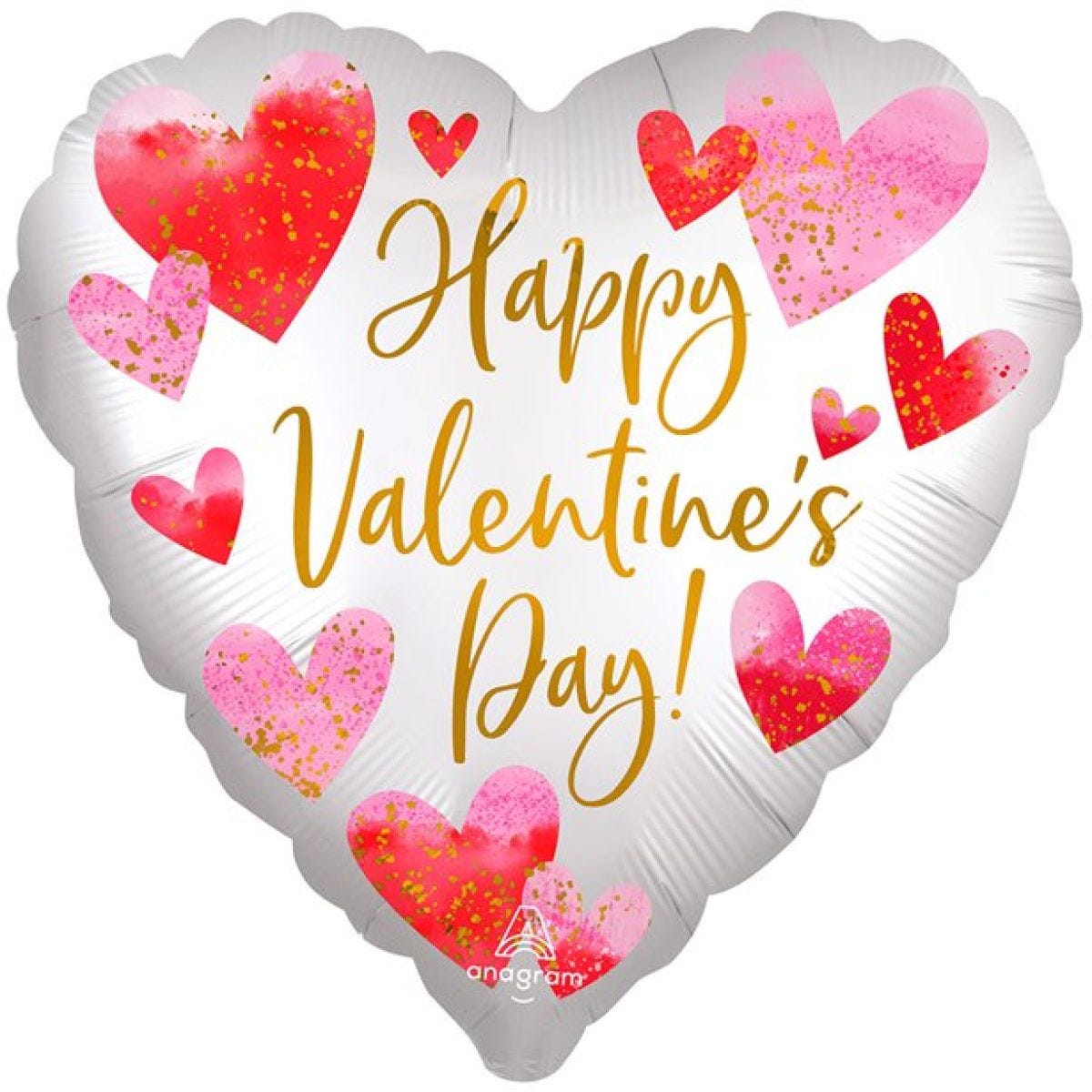 White Heart Valentine&apos;s Day Balloon - 18" Foil