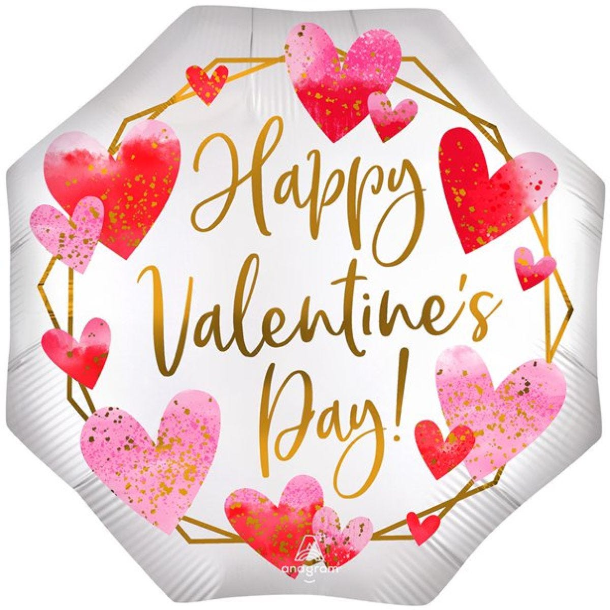 White Valentine&apos;s Day Balloon - 22" Foil