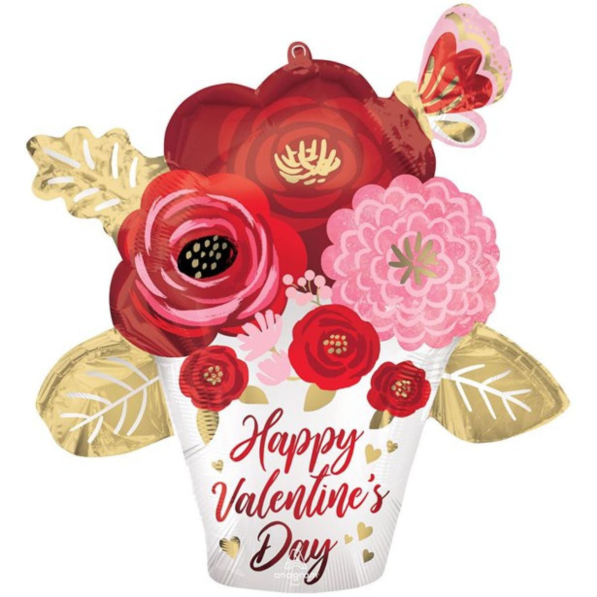 Flower Bouquet Valentine&apos;s Day Balloon - 26" Foil