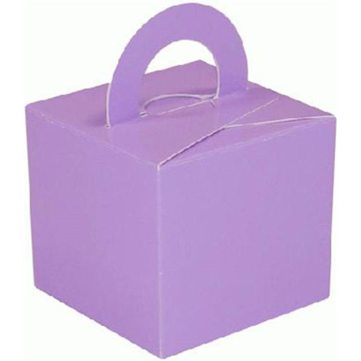 Lilac Cube Balloon Weight/Favour Boxes - 6.5cm (10pk)