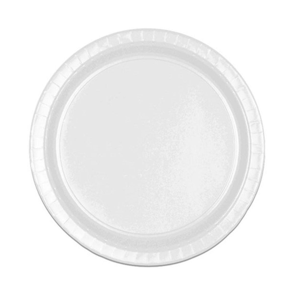 White Dessert Paper Plates - 18cm (8pk)
