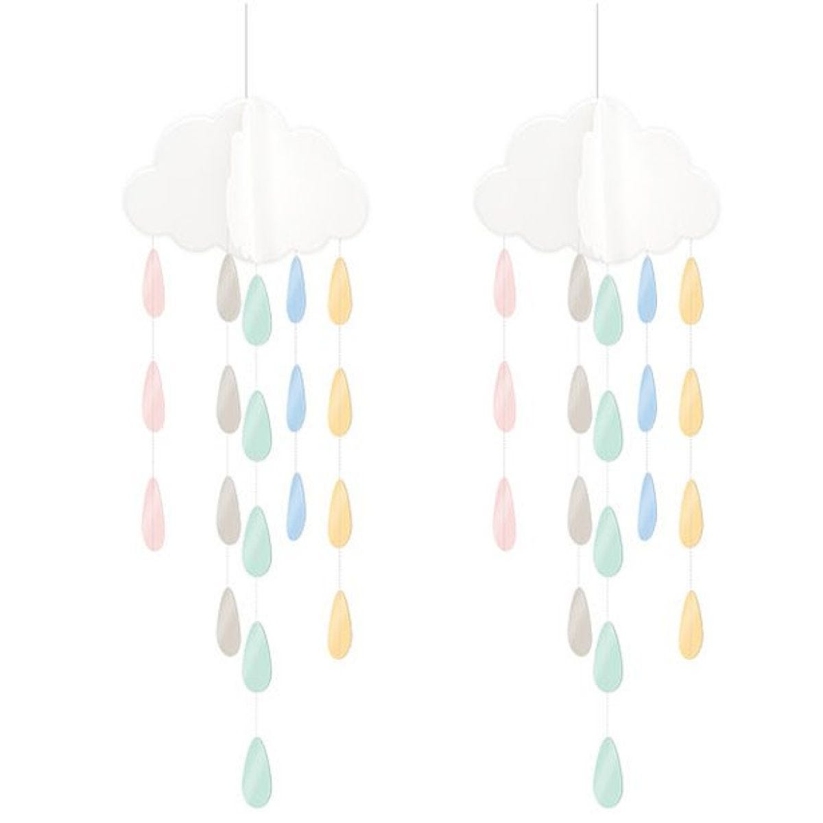 Baby Wishes Hanging Clouds & Droplets (2pk)