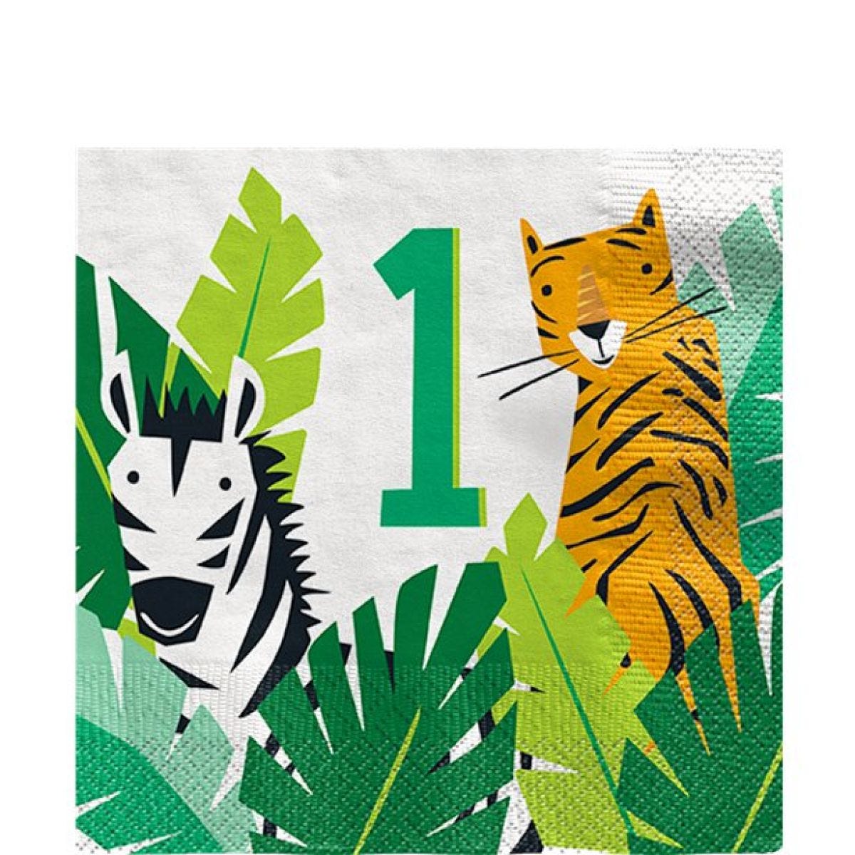 Wild One 1st Birthday Paper Napkins - 33cm