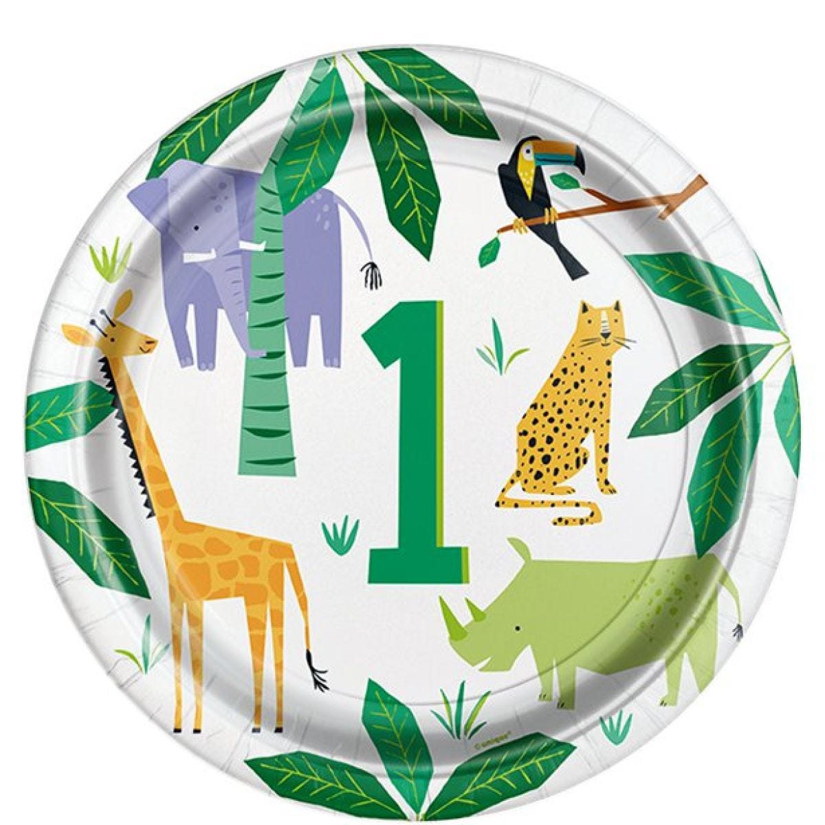 Wild One 1st Birthday Paper Plates - 23cm