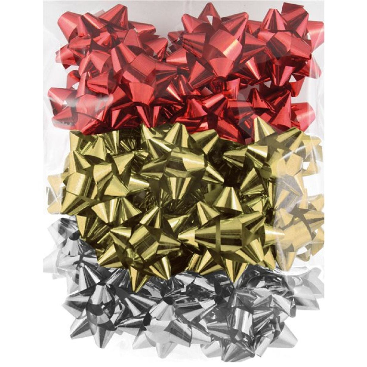 Assorted Metallic Gift Bows (24pk)