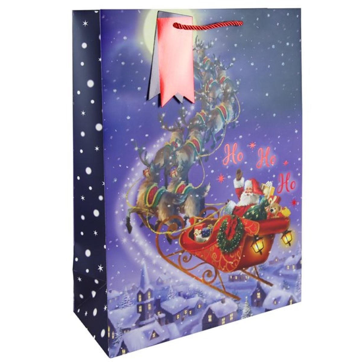 Sleigh Ride Santa Extra Large Gift Bag  - 45.5cm x 33cm